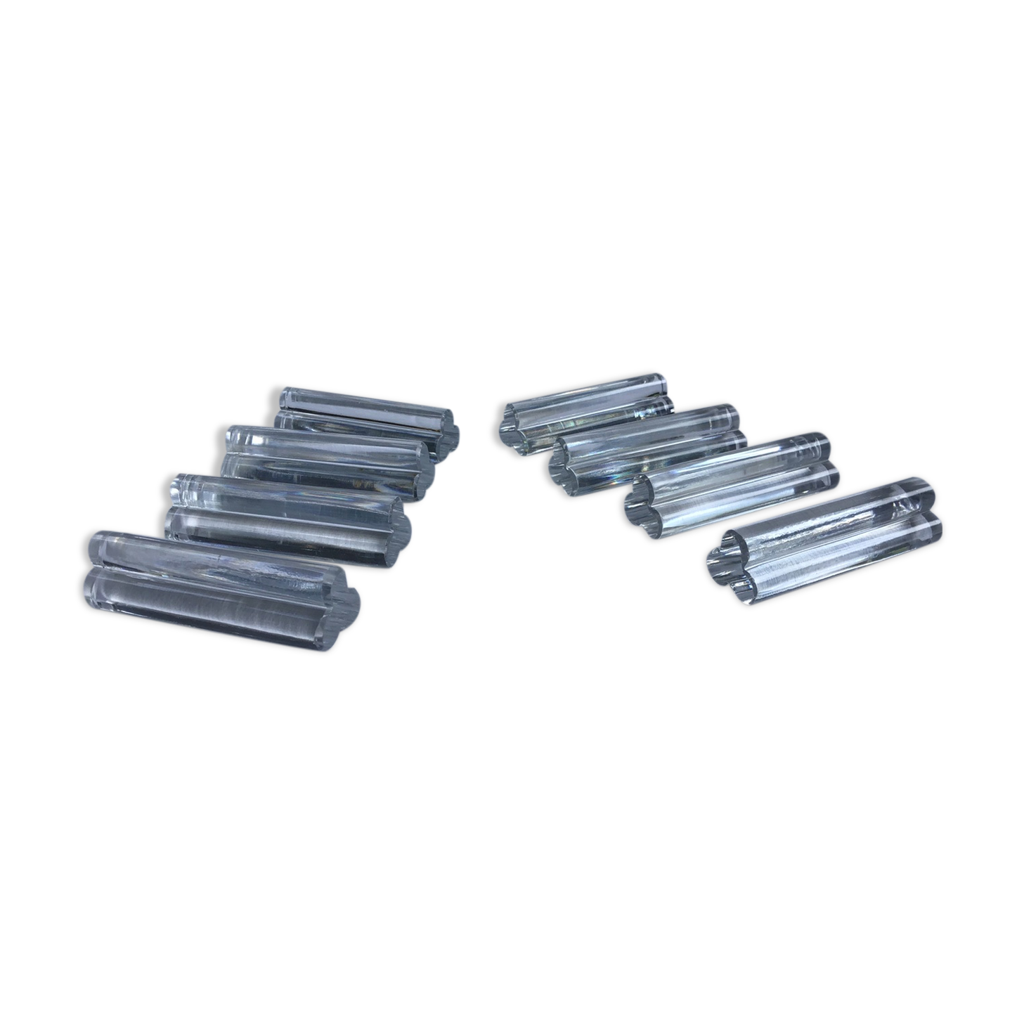 Set de 8 portes couteaux en cristal art déco