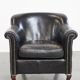 Fauteuil en cuir de vache noir