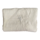 Floral damask cotton tablecloth with central monogram AC.