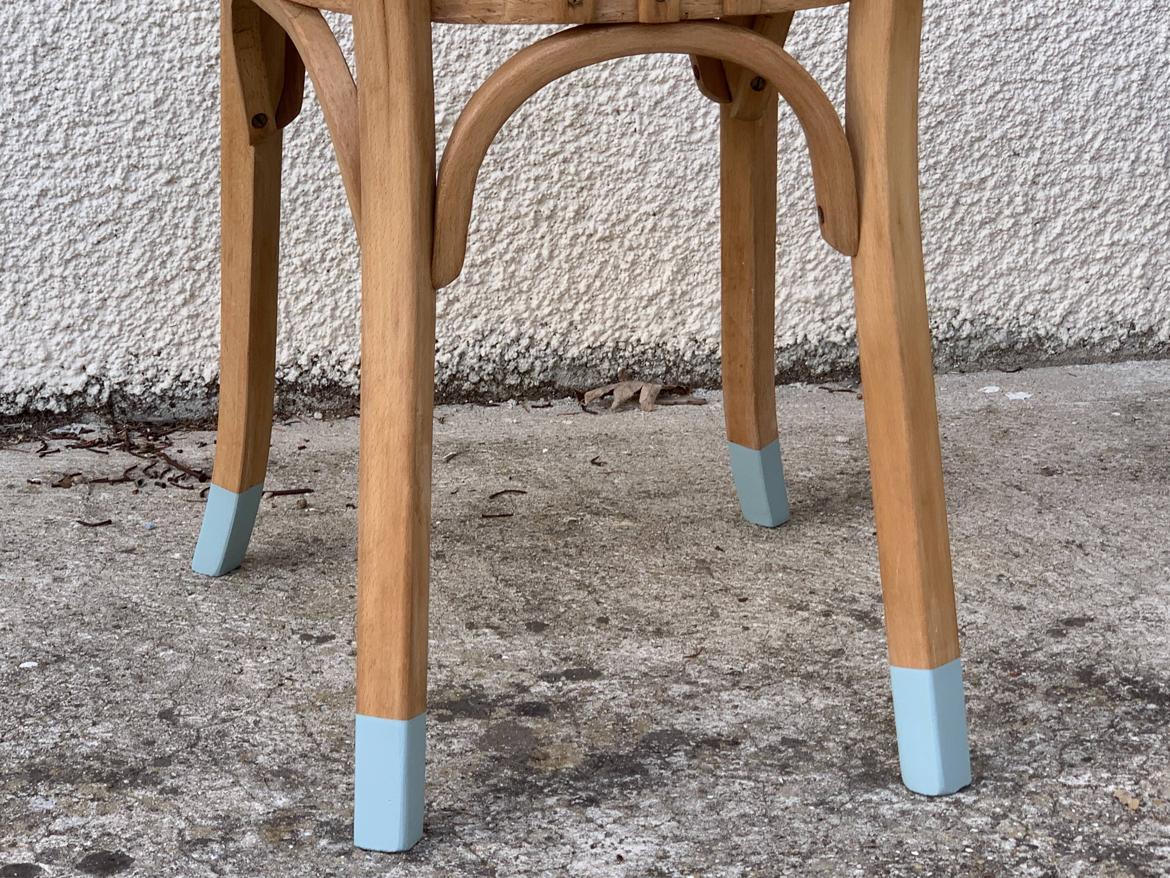 Vintage desk compass feet 1950 and its Baumann chair