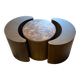 Moon Table - Metal and natural stone