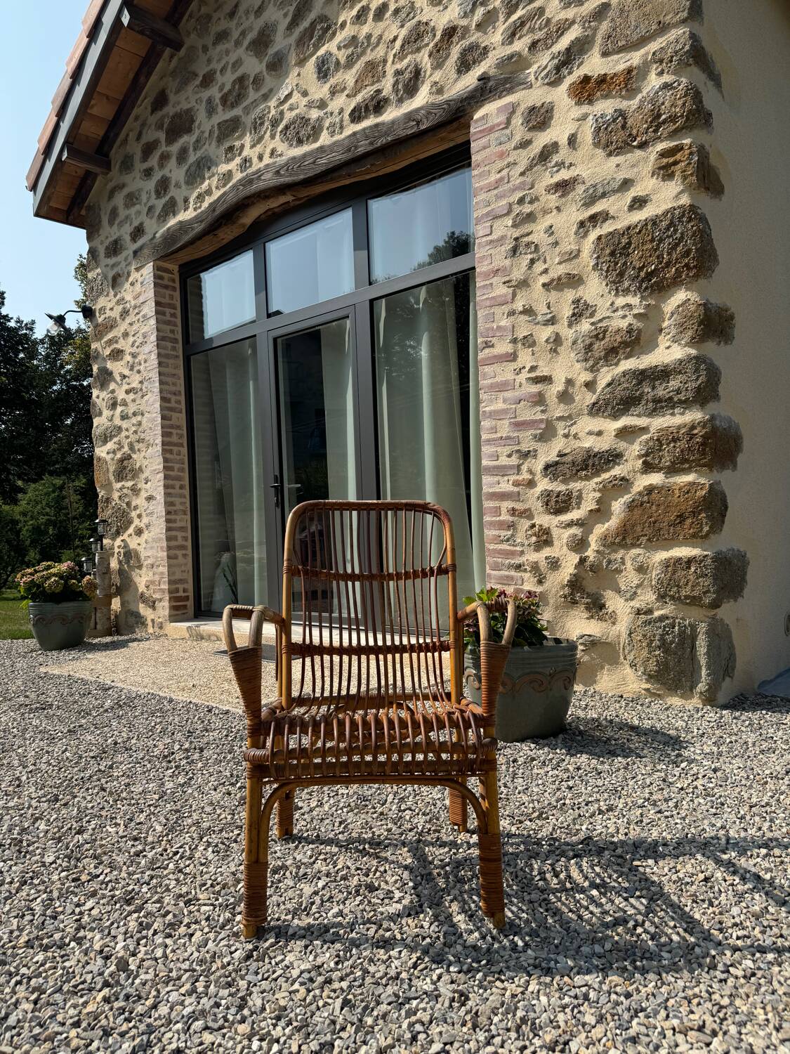 Vintage rattan armchair