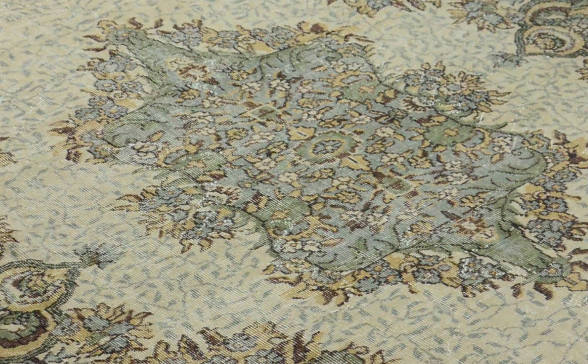 Grand Tapis Oushak Vintage à Motifs Orientaux – Laine 100 % – 311 × 200 cm