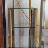 Kim MOLTZER illuminated bookcase in chromed metal.