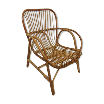 Vintage rattan armchair