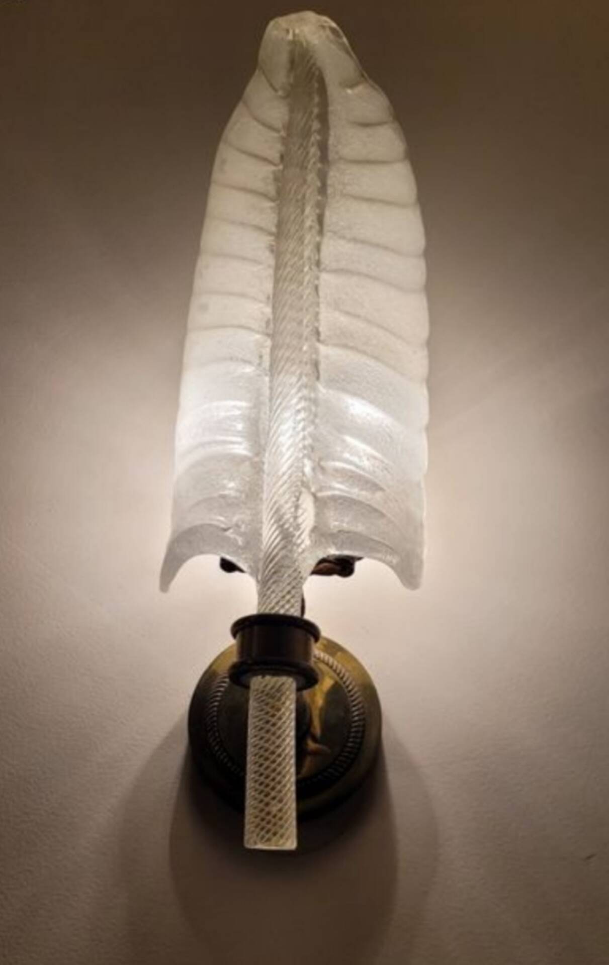 Art Deco wall sconces Murano glass Barovier & Toso