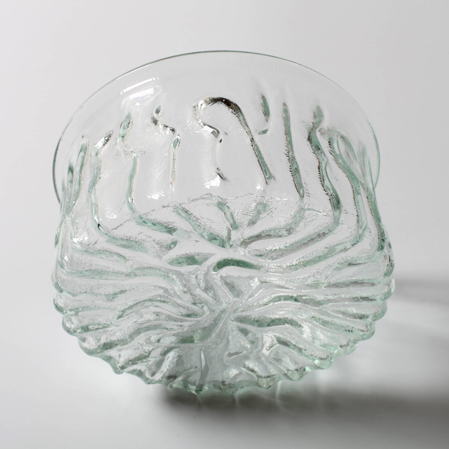 Pressed Glass Fruit Bowl: Large Bohemian Glass Union Centerpiece / 1970s