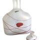 Frosted blown glass vases - (Galaxy Red model) by Bertil Vallien, Sweden 1986