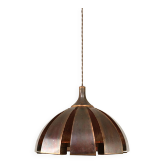 Vintage Italian Copper Colour Pendant Lamp, 70s