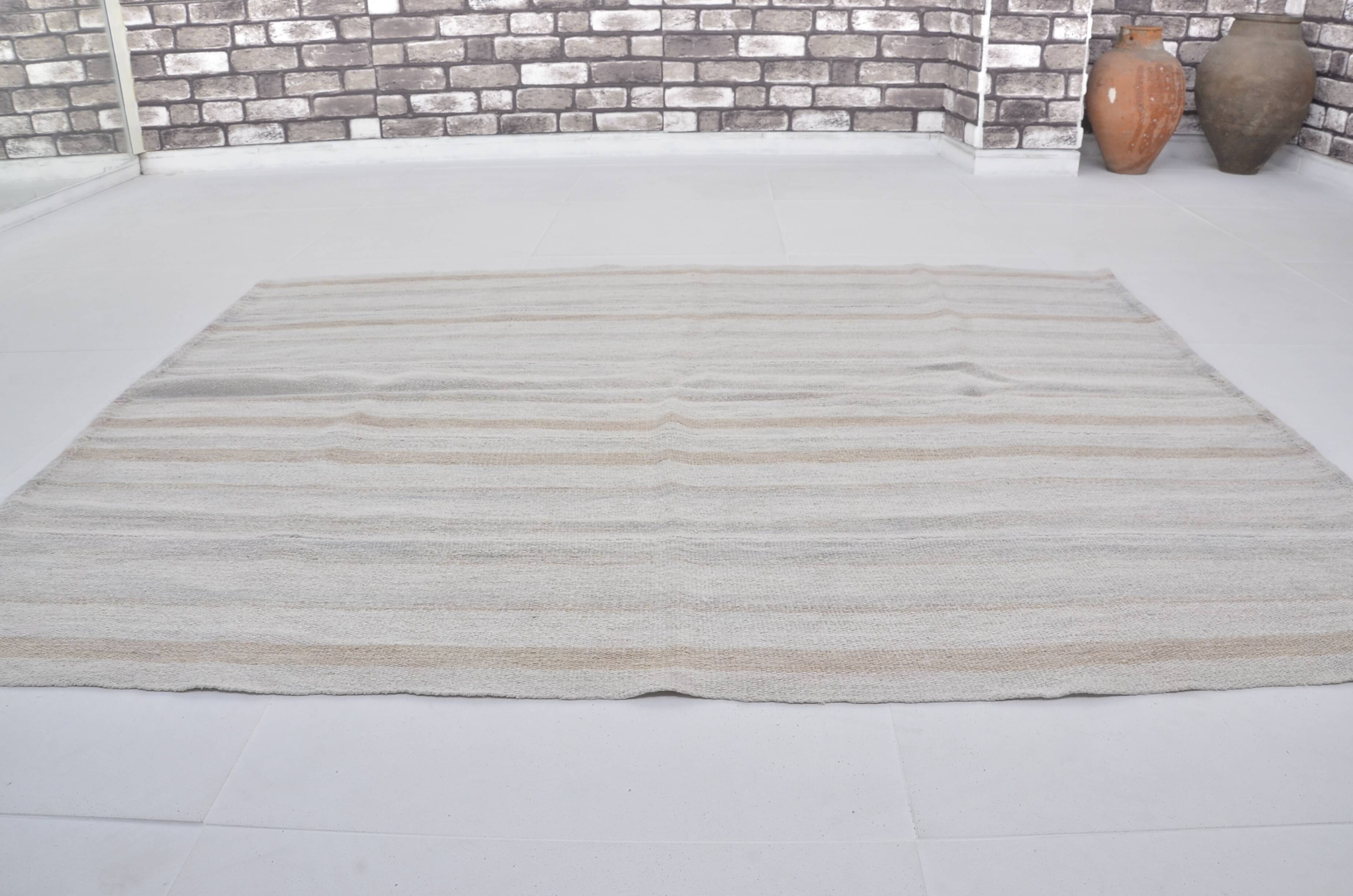 Turkish Handwoven Hemp Kilim Rug, sku 3663