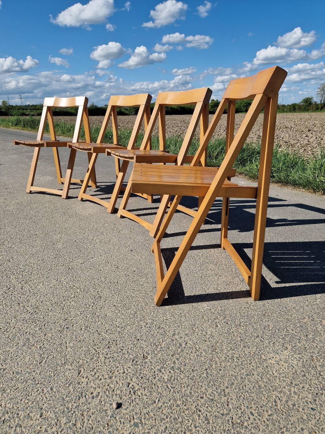 Set of 4 Vintage Folding Chairs