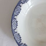 Deep dish or salad bowl in iron earth "capri" sarreguemines and digoin