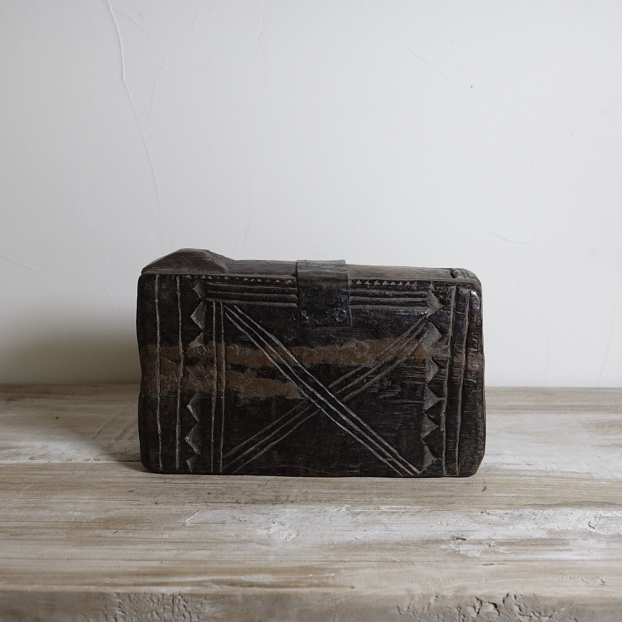 Old wooden spice box