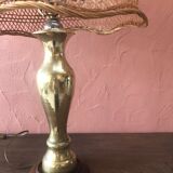 Lamp year 1960 wicker brass