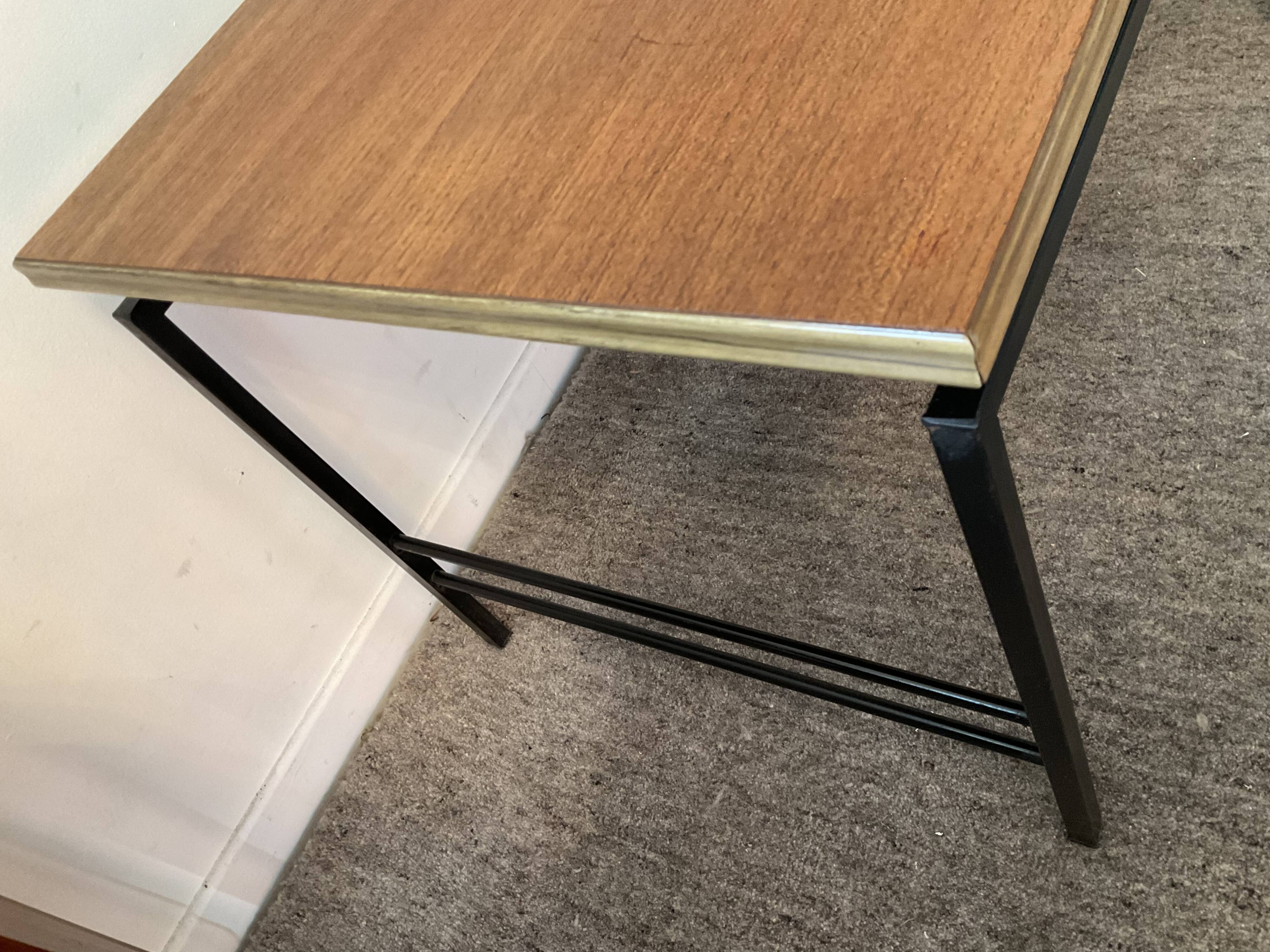 Vintage coffee table in wood and metal years 60/70