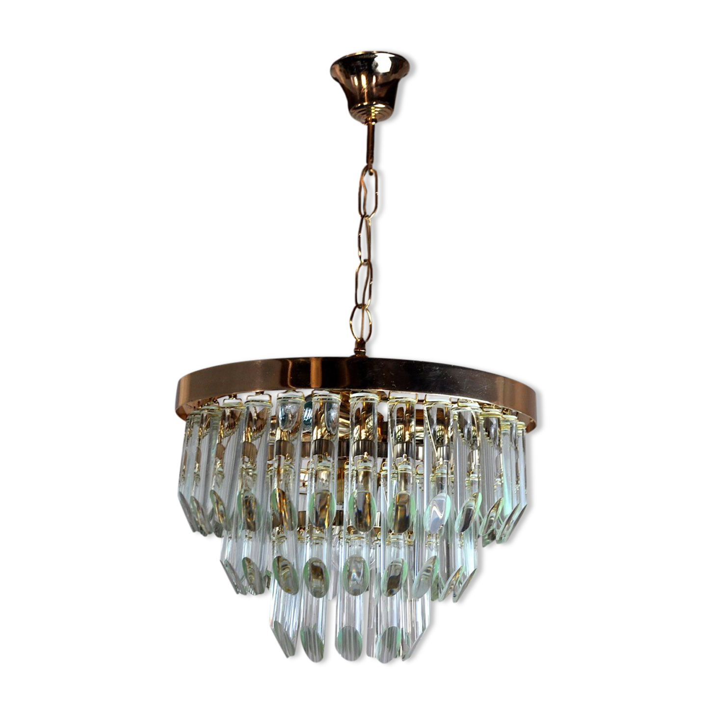 Venini glass chandelier, 3 levels, Italy, 1970