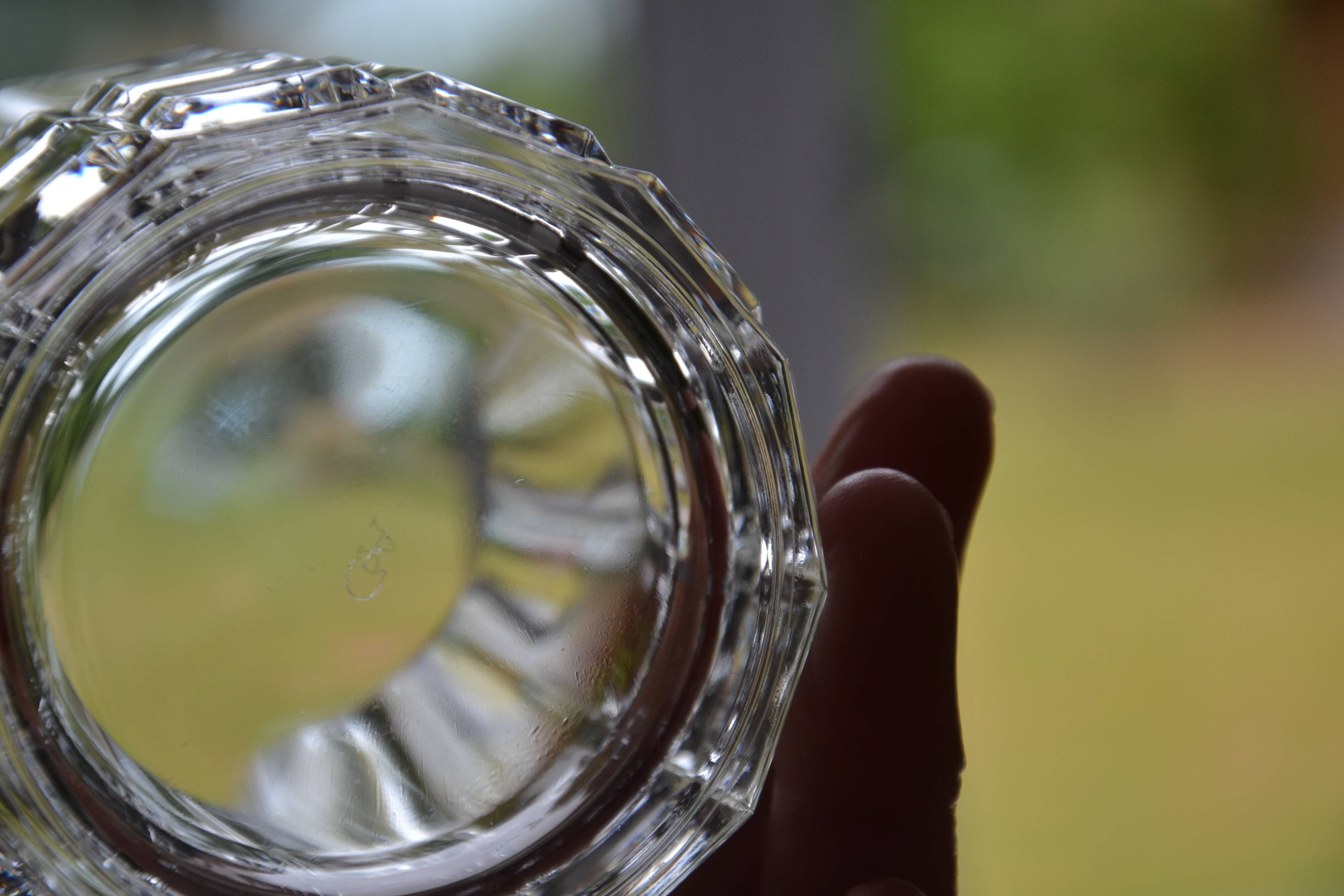 6 cut crystal whisky glasses