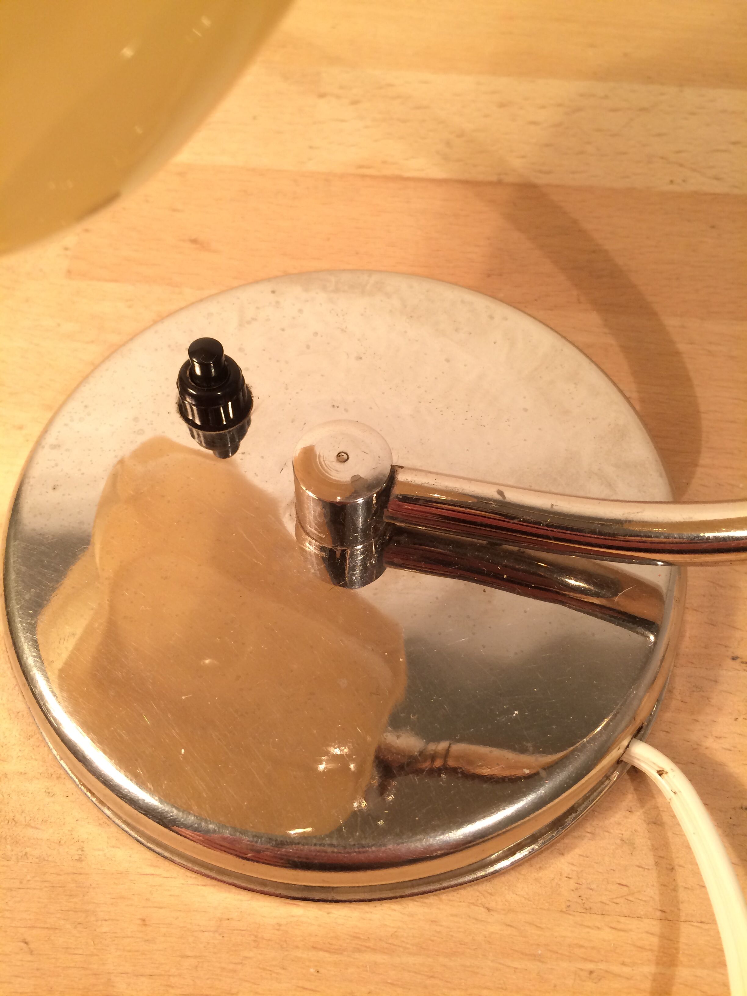 Art deco lamp molded glass and chrome, wall lamp 30s