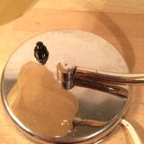 Art deco lamp molded glass and chrome, wall lamp 30s