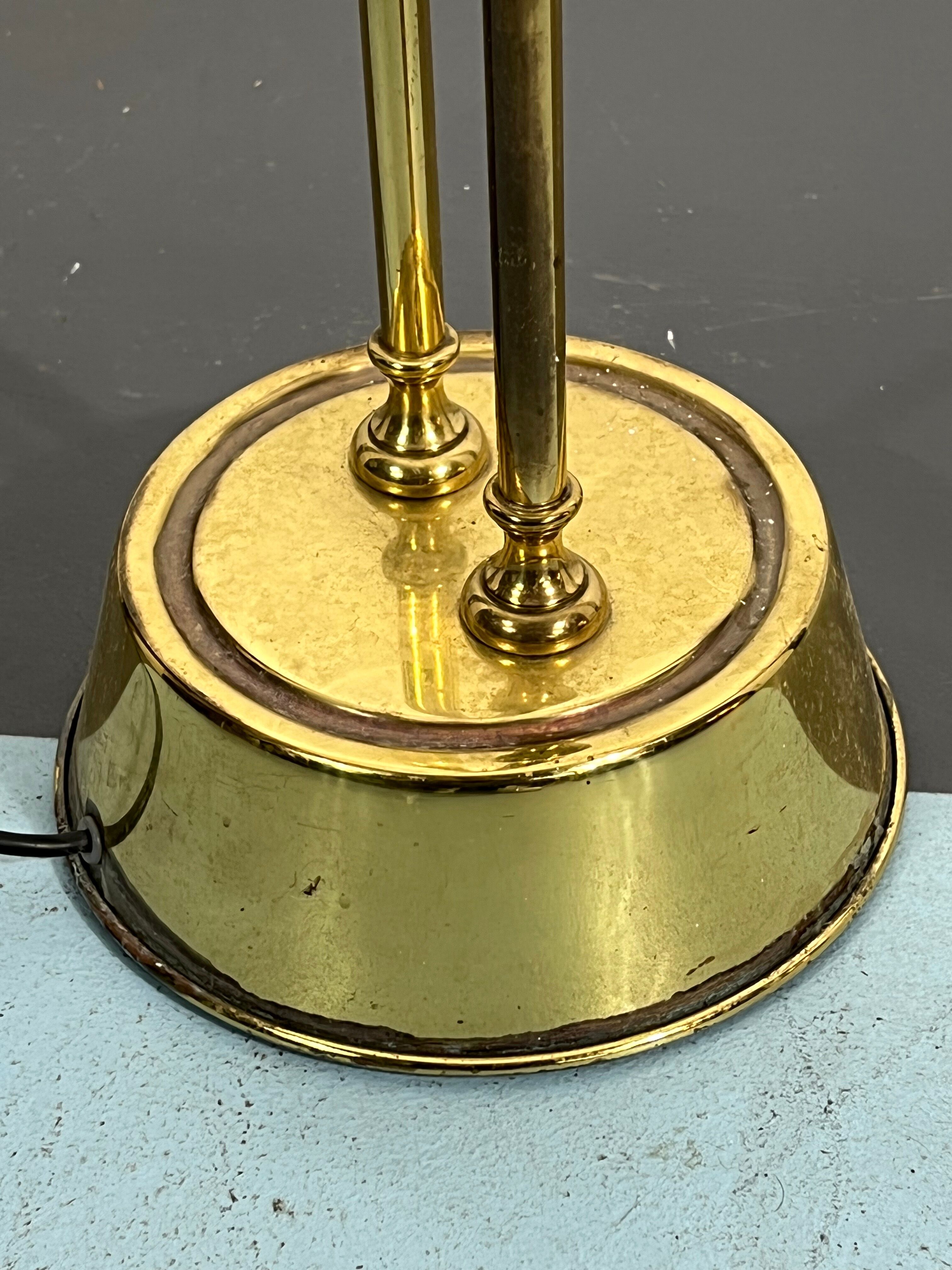 Vintage adjustable Italian solid brass floor lamp from 70s