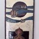 Enamelled lava plaque jean jaffeux volvic mozac ceramic 1960s mid century