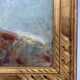Antique painting, flowers in a vase