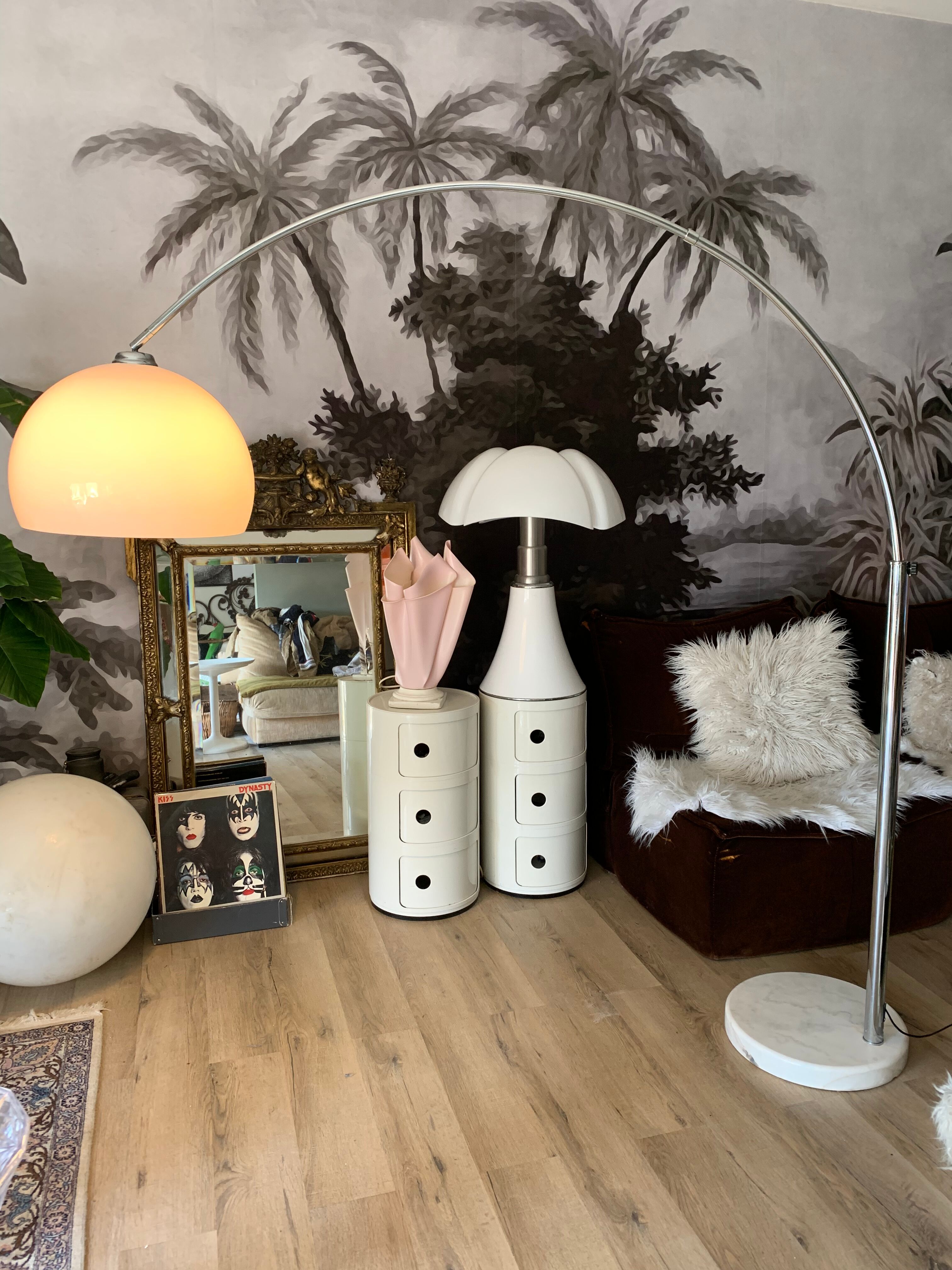 Floor lamp arch foot marble