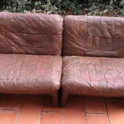 Tranas Sweden patchwork leather heaters by OVERMAN, 1970 Set of 2
