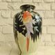 Large Toucan vase "Jungle" in glazed porcelain