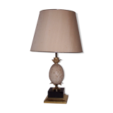 Marble ostrich egg lamp - 70s