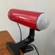 Vintage red metal clip lamp