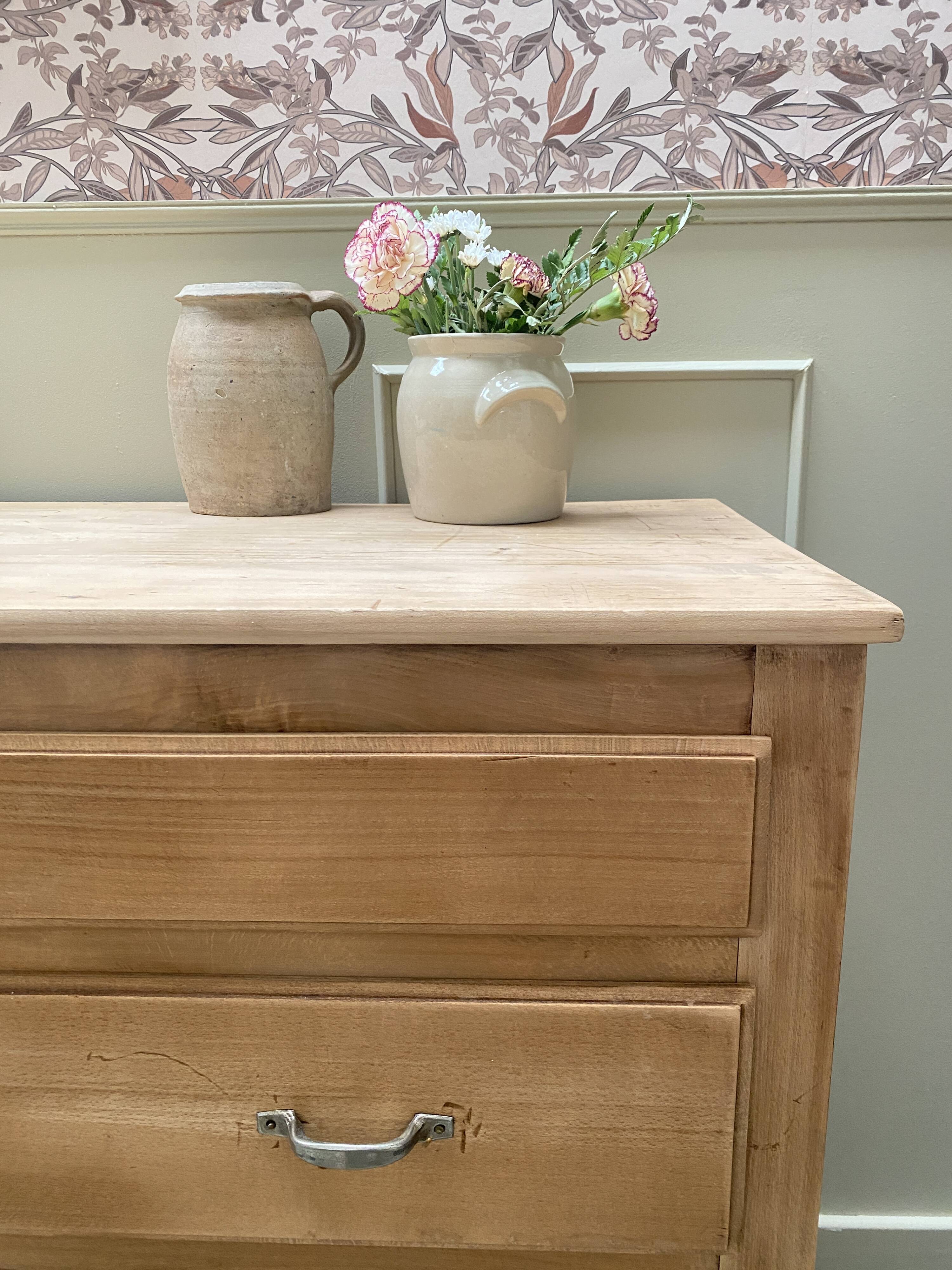 Large renovated antique chest of drawers