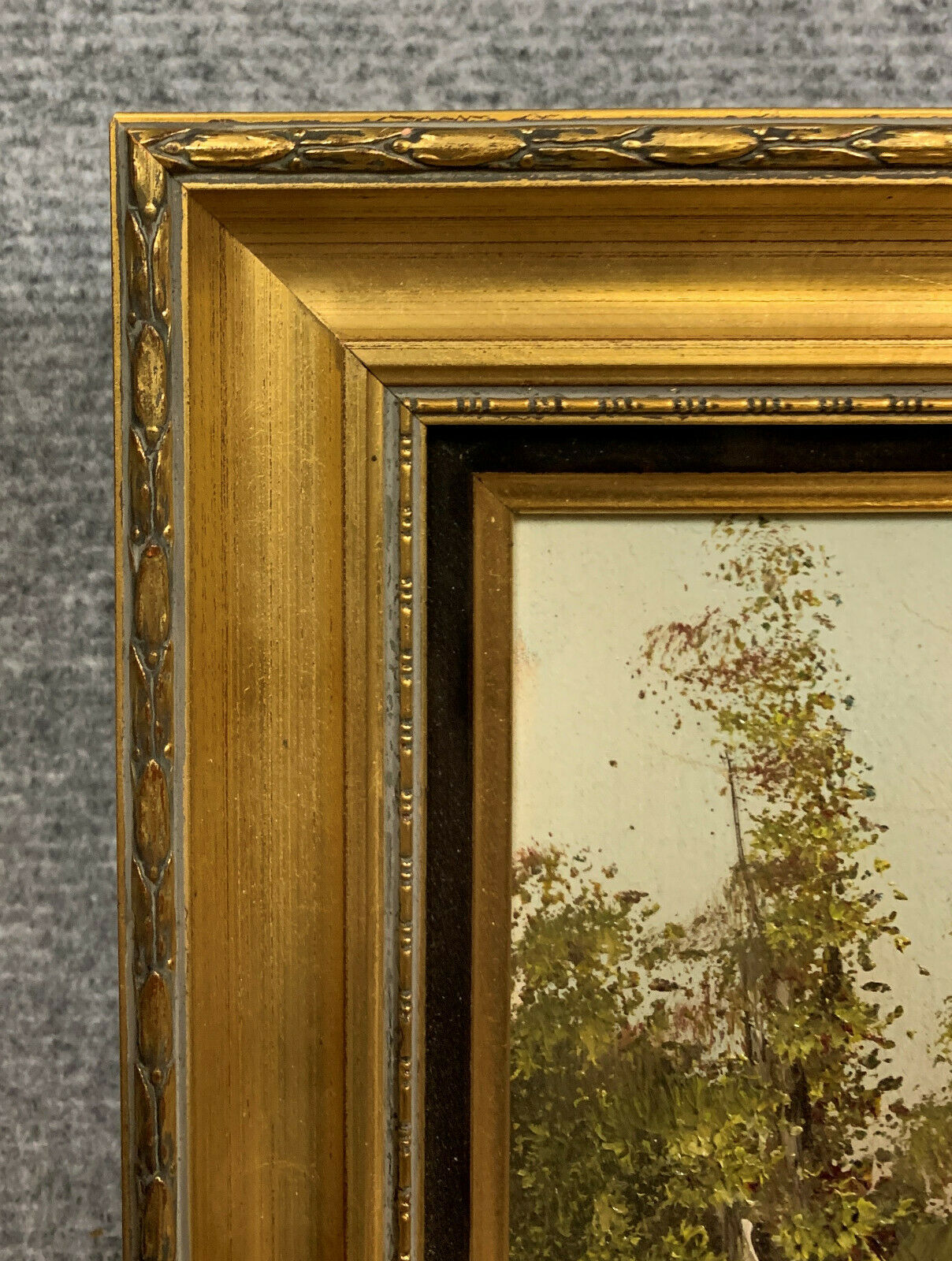 Barbizon School: oil on canvas by Louis ANDREY / the path to the edge of the wood