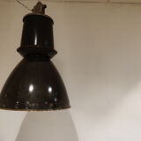 Large industrial enamel lamps, 1950s - vintage industrial ceiling light