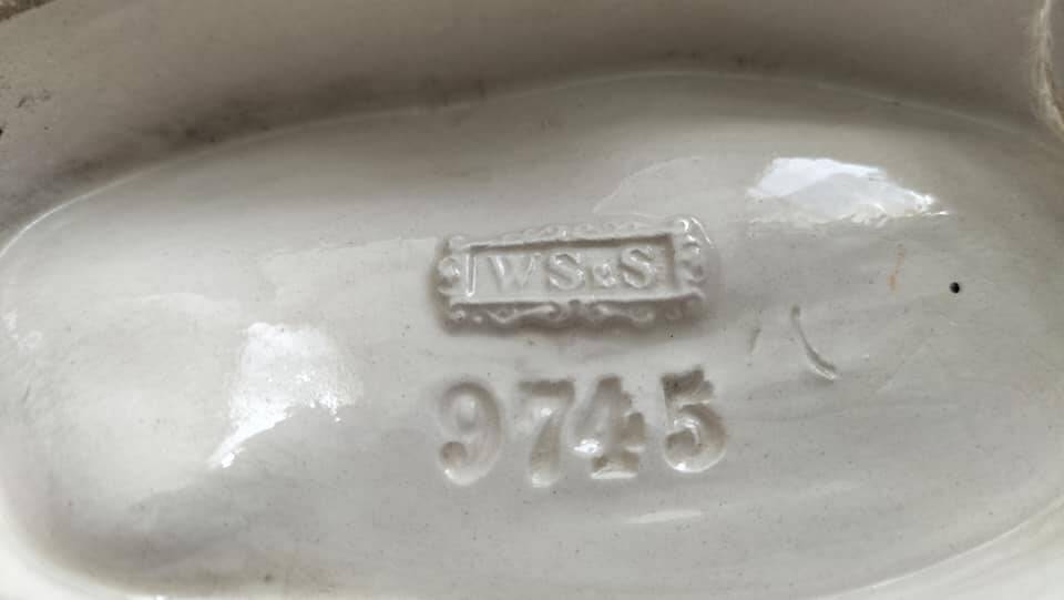 Polychrome slip wall plaque signed WS&S Rouen