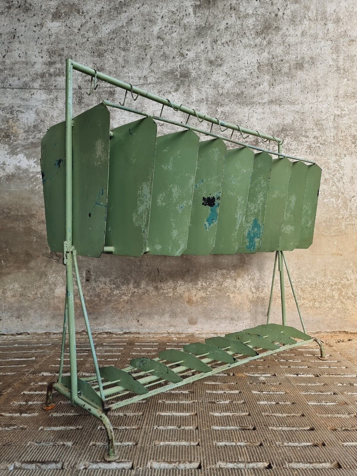 Porte-manteau industriel, porte-robe XXL vert