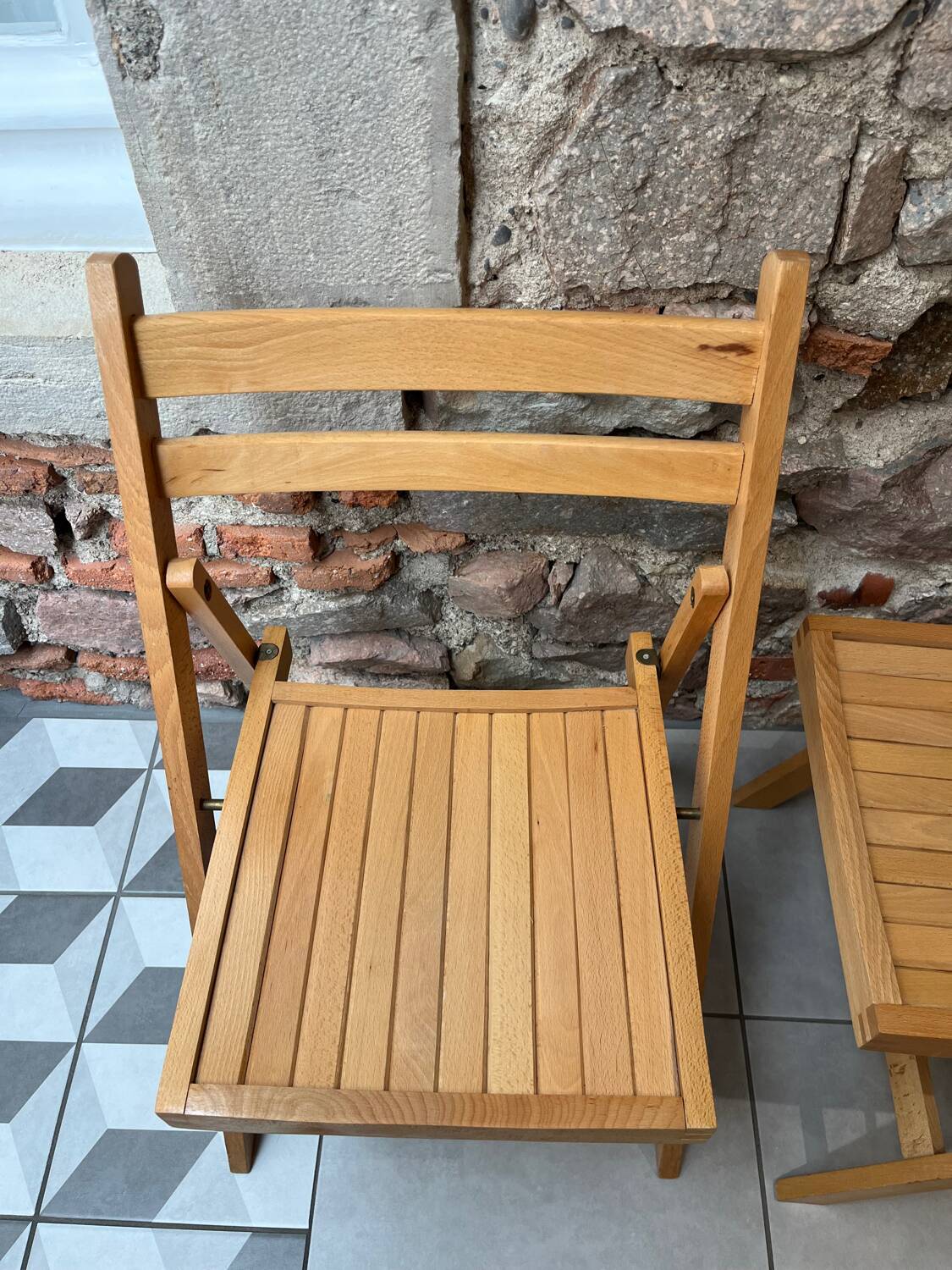 Pair of folding chairs from the 1980s