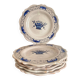 Dessert plates in Rouen faience with hand decoration.