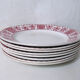 8 flat plates Moulin des Loups model red stone