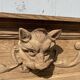 Mirror in oak aero erased wolf's head Henri II
