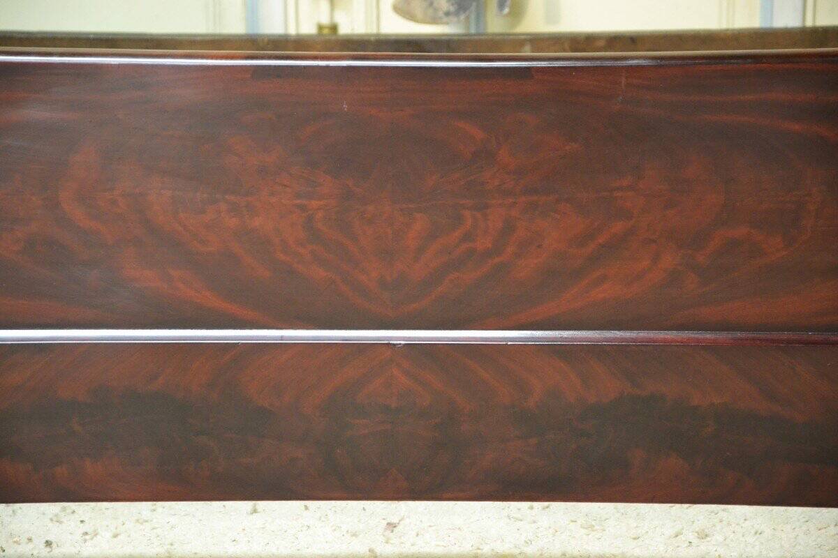 Louis Philippe period mahogany sleigh bed