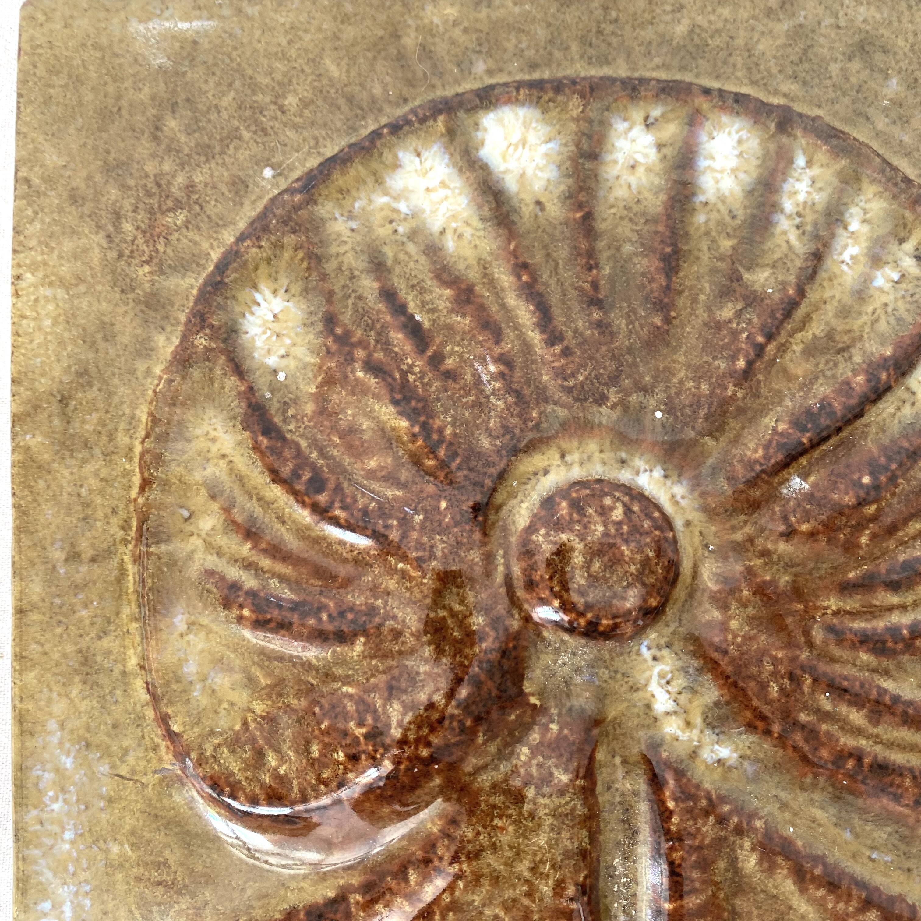 70s relief ceramic tile