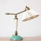 Brass and lacquered metal lamp from the 1950s.