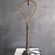 Antique bronze lamp base - column on lion's paws