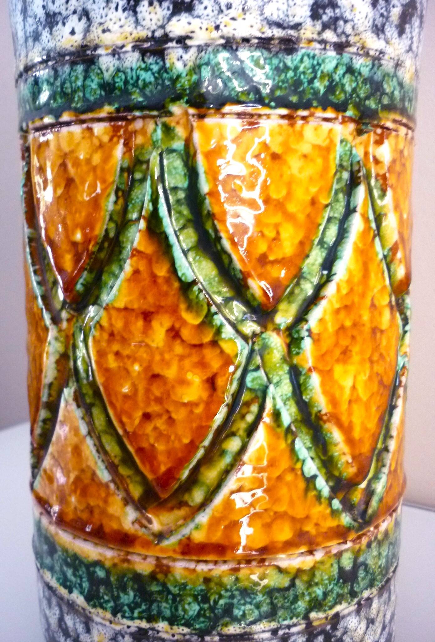 Roller vase, glazed ceramic, Italy, design from the 60s/70s