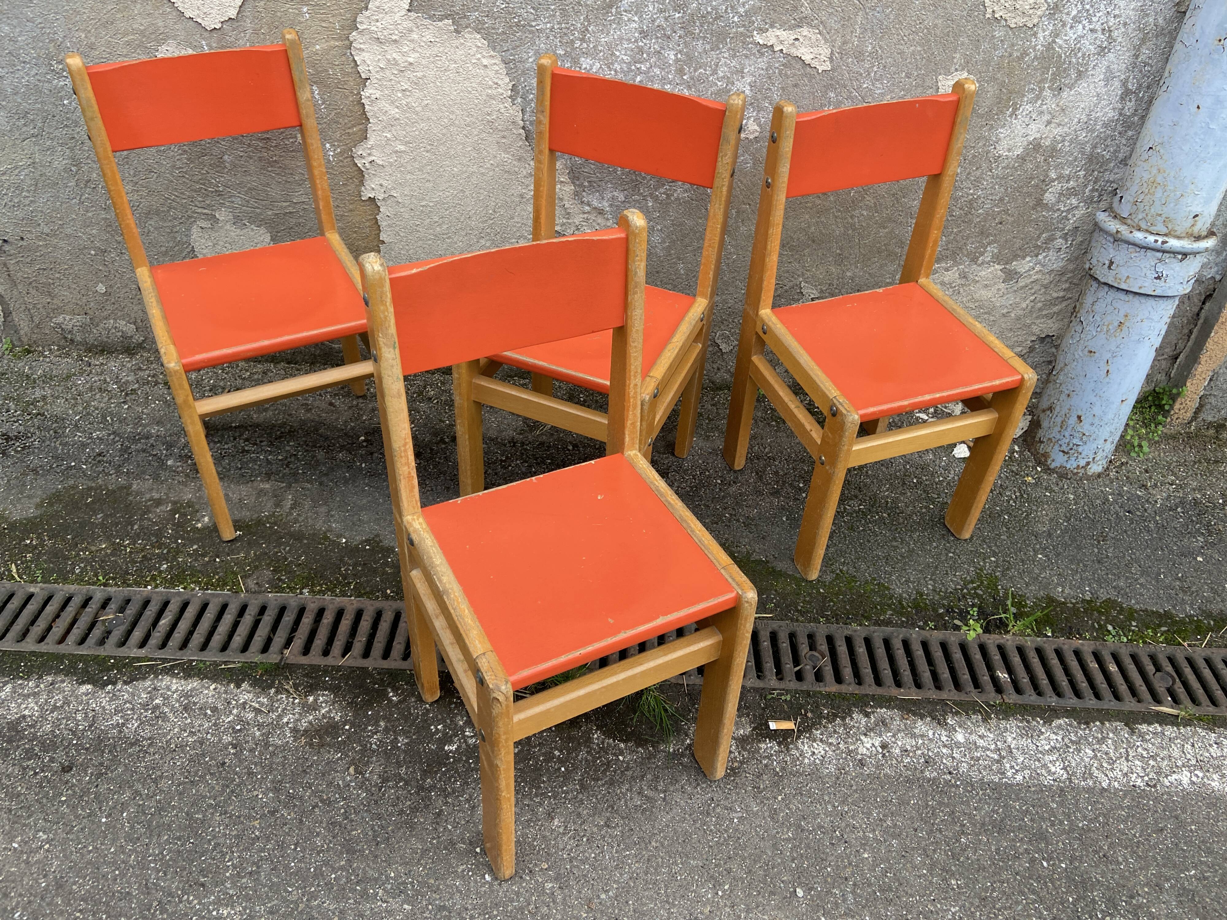 Children's chair school 70s