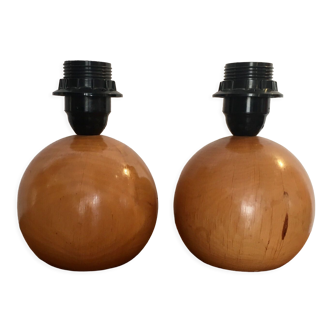 Solid wood ball lamp legs, 1980s