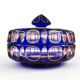 Biedermeier bonbonniere, cobalt glass, Egermann, Germany, 1930s