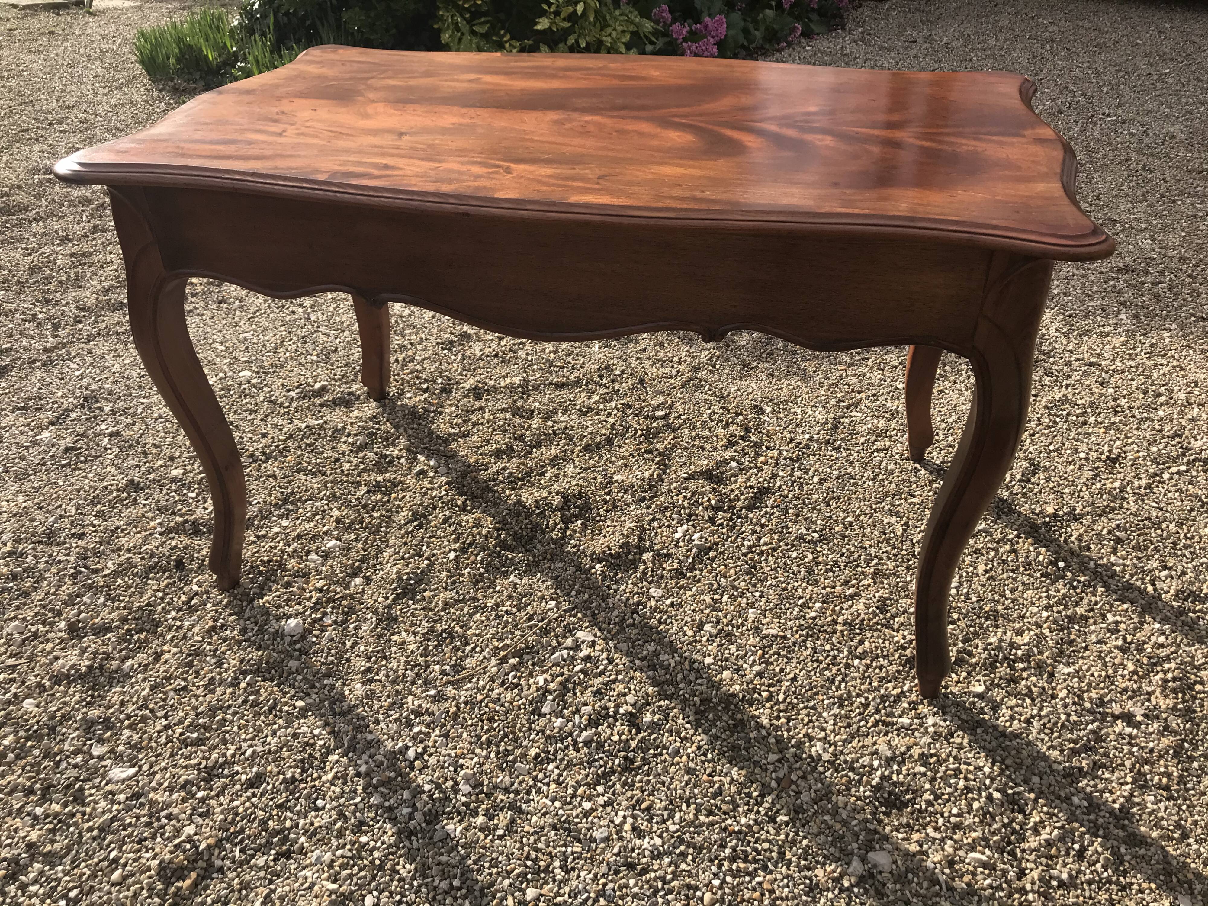 Louis XV-style mahogany desk