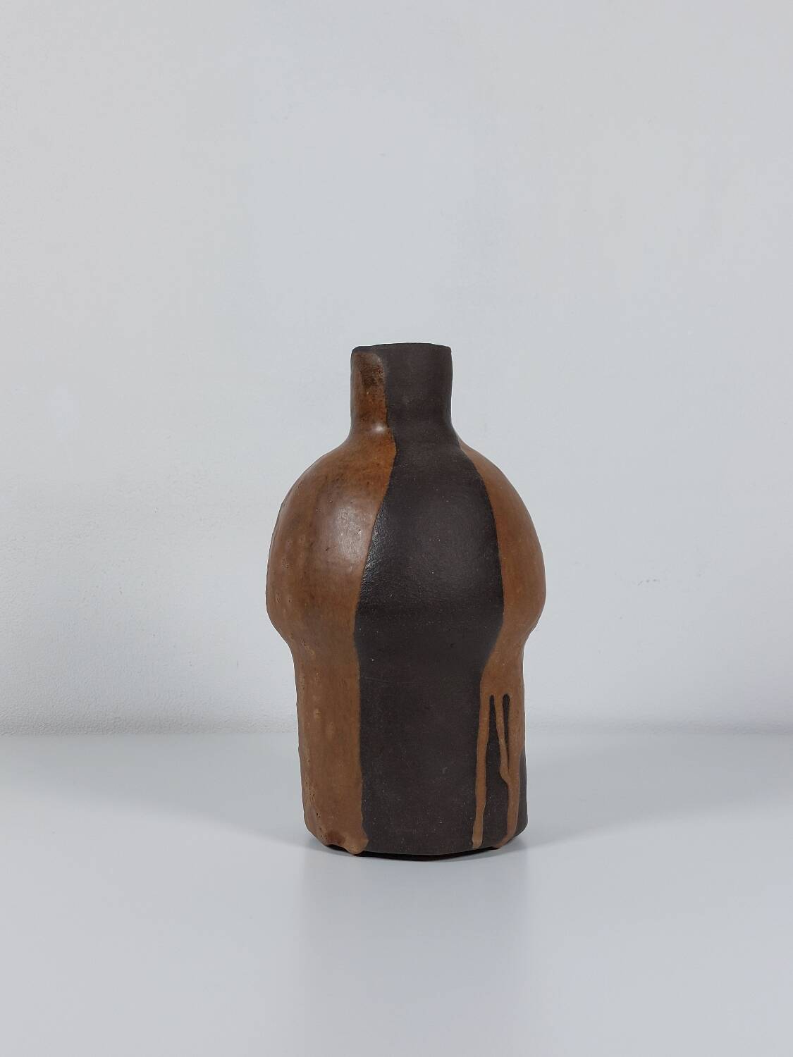 Organic ceramic vase, handmade, 1980